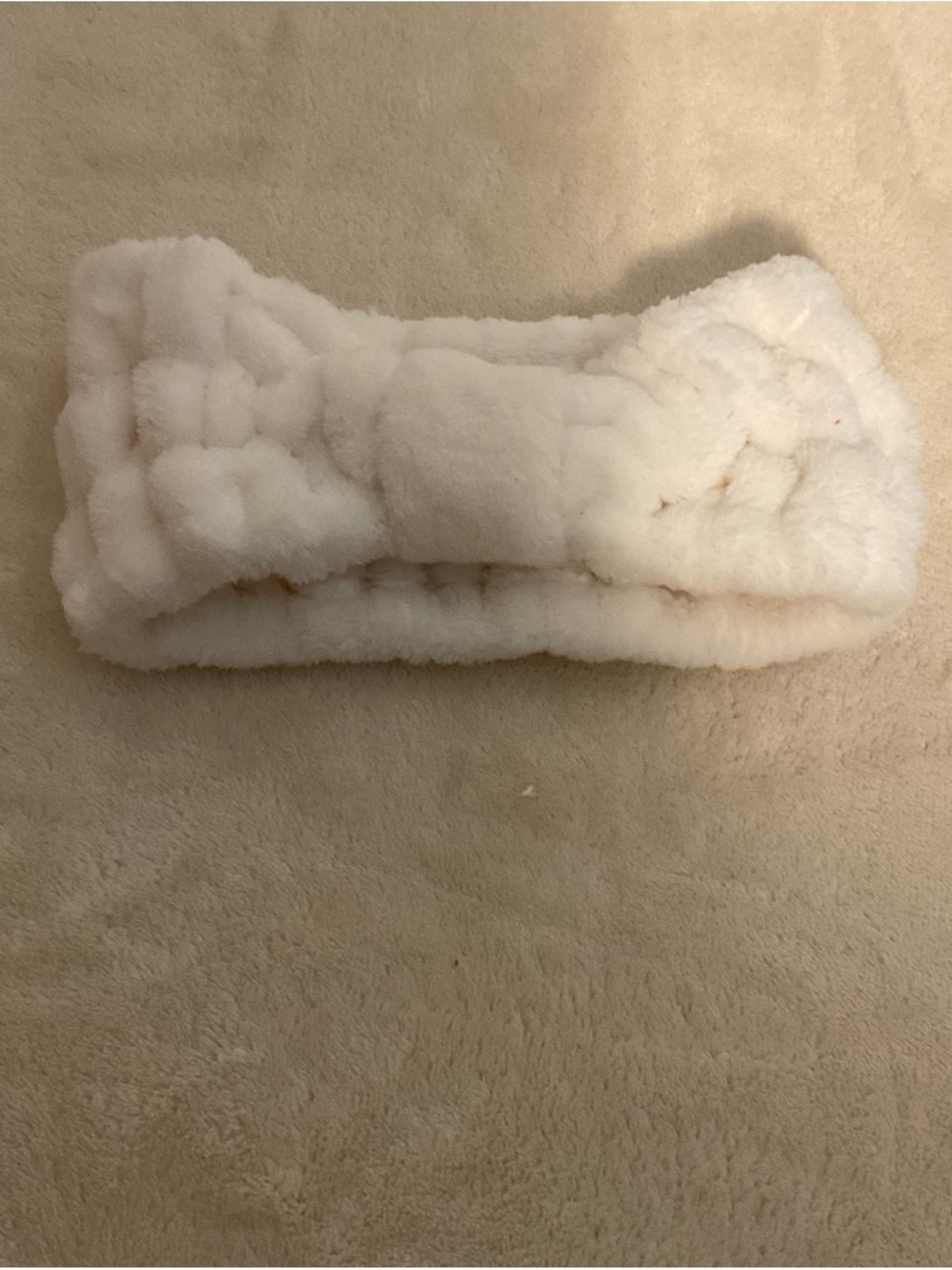White Plush Bow Headband - Kids Hair Accessory